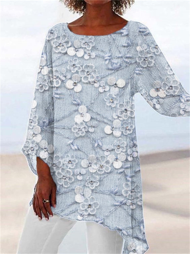 Ivendra - Crystal Bloom Print Top