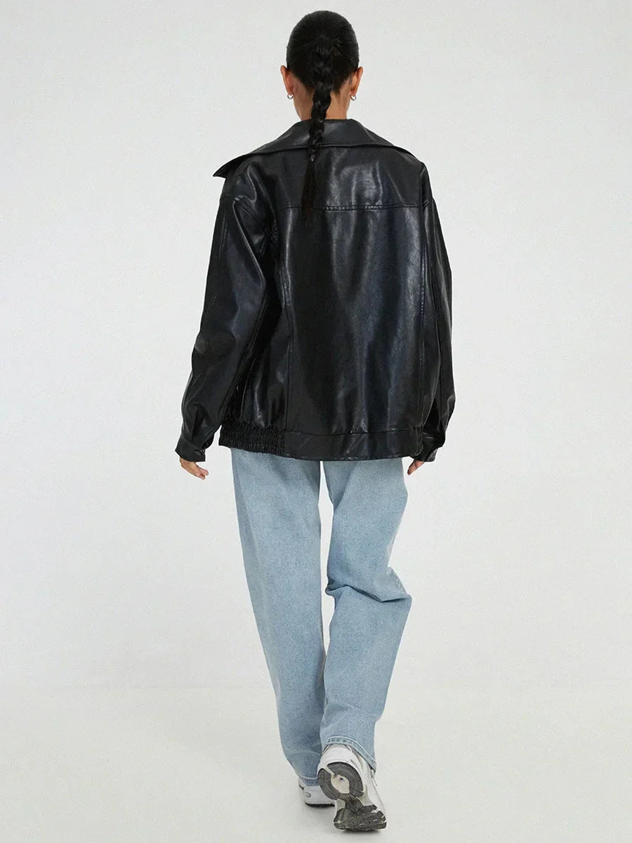 CLARKE™ | Leather Bomber Jacket