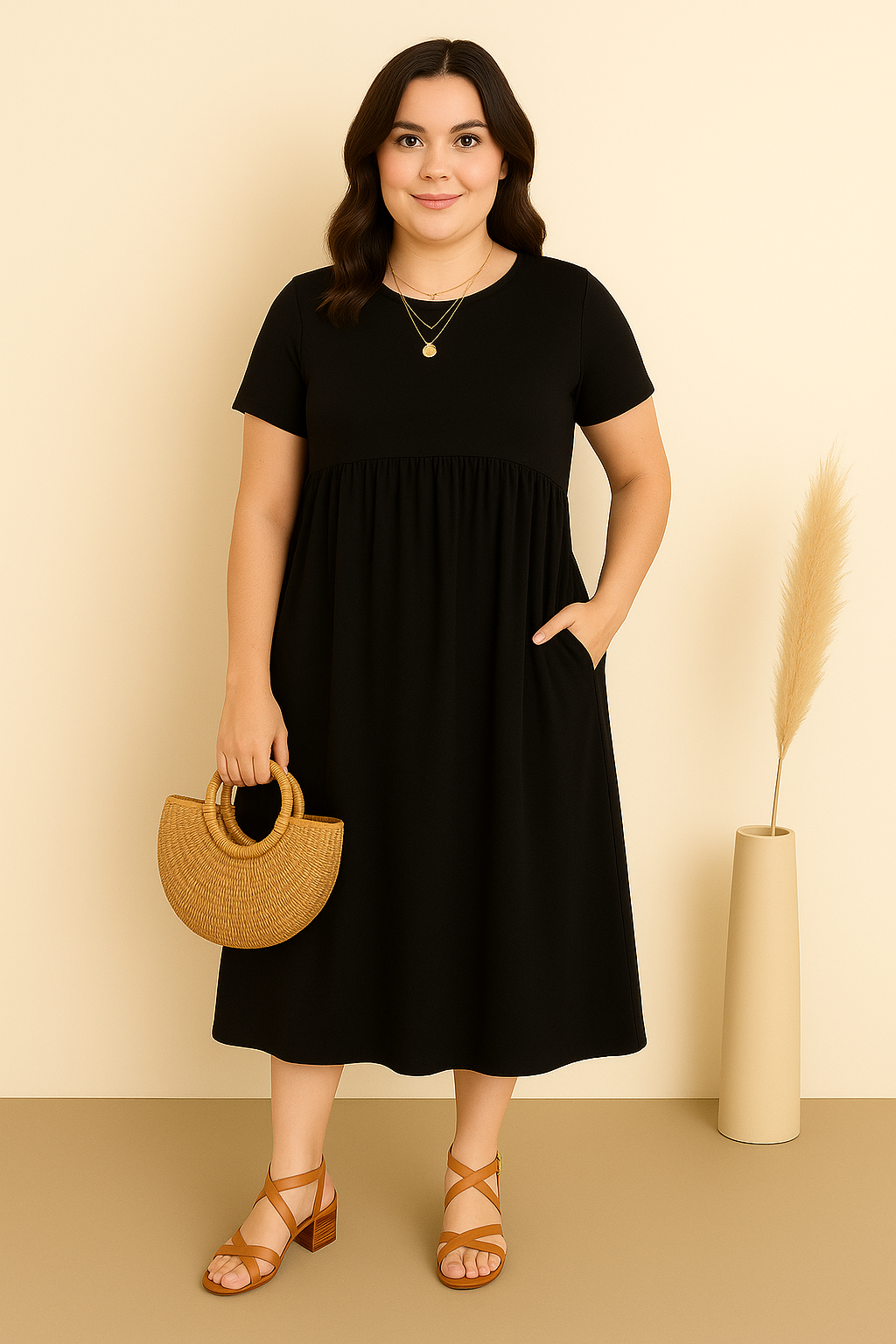 O-neck Tummy Covering Dress | NAIROBI