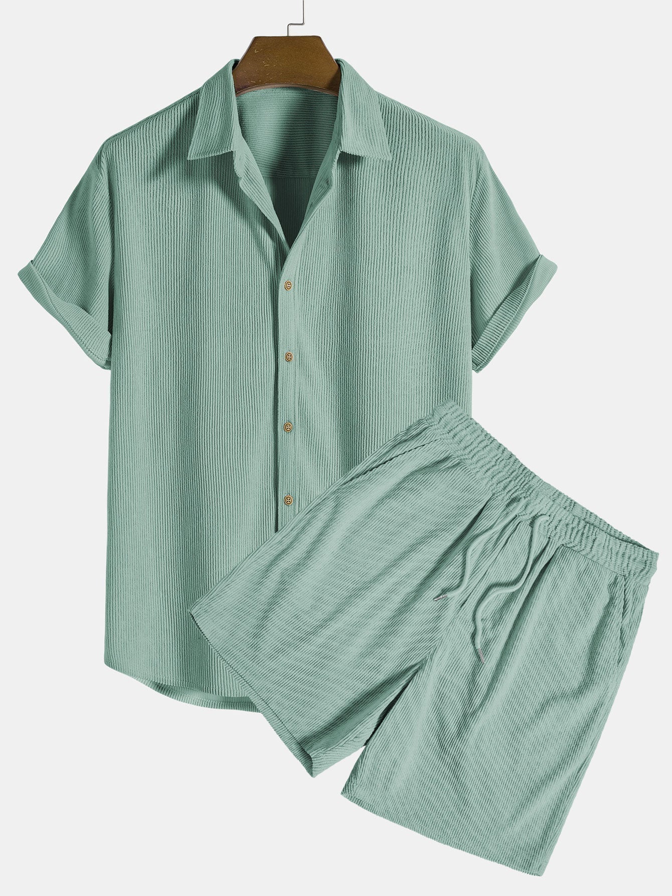 Riviera Waffle Shirt & Shorts Set
