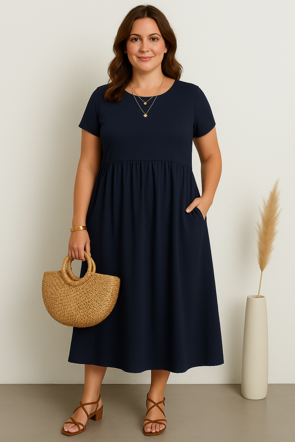 Casual Tummy Covering Dress | AMSTERDAM