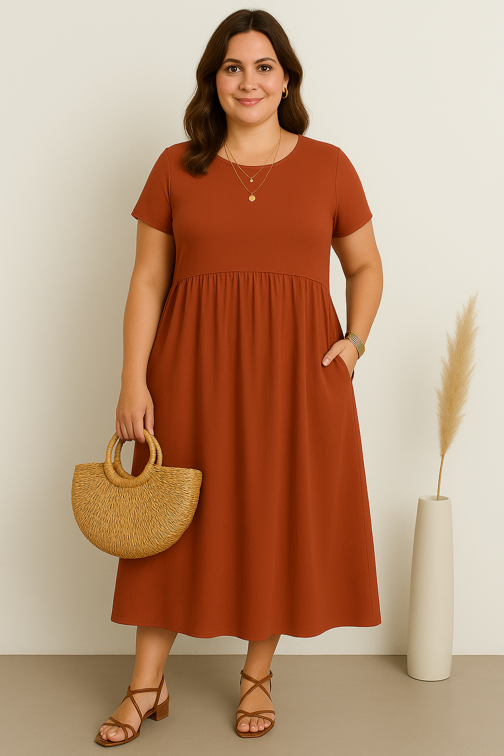 Casual Tummy Covering Dress | AMSTERDAM