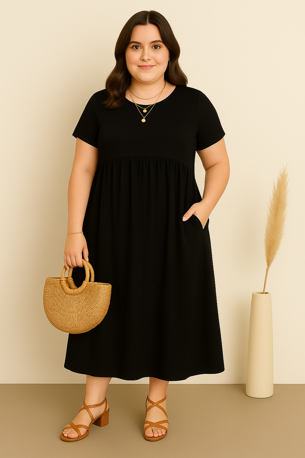 Casual Tummy Covering Dress | AMSTERDAM