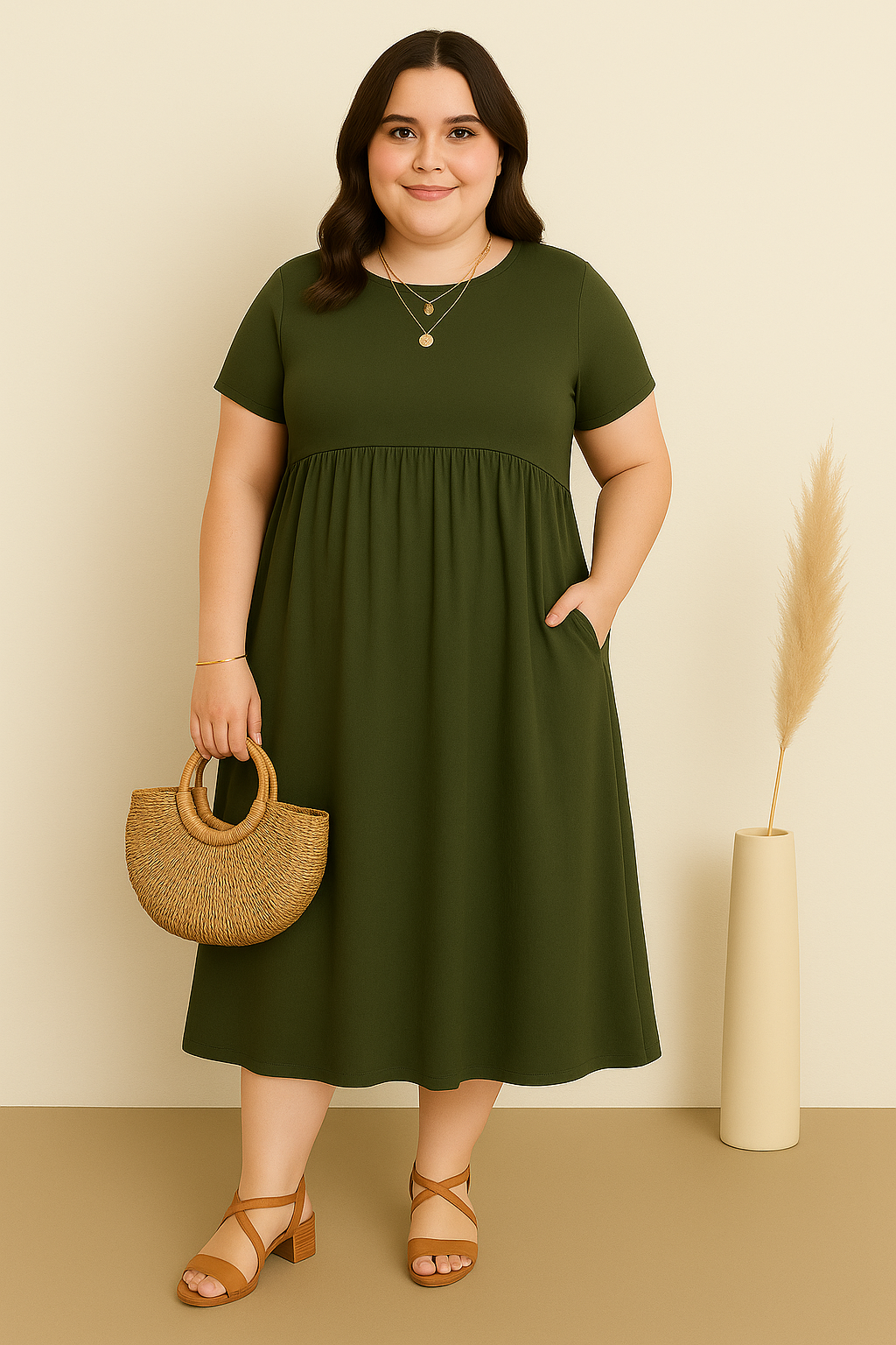 Casual Tummy Covering Dress | AMSTERDAM