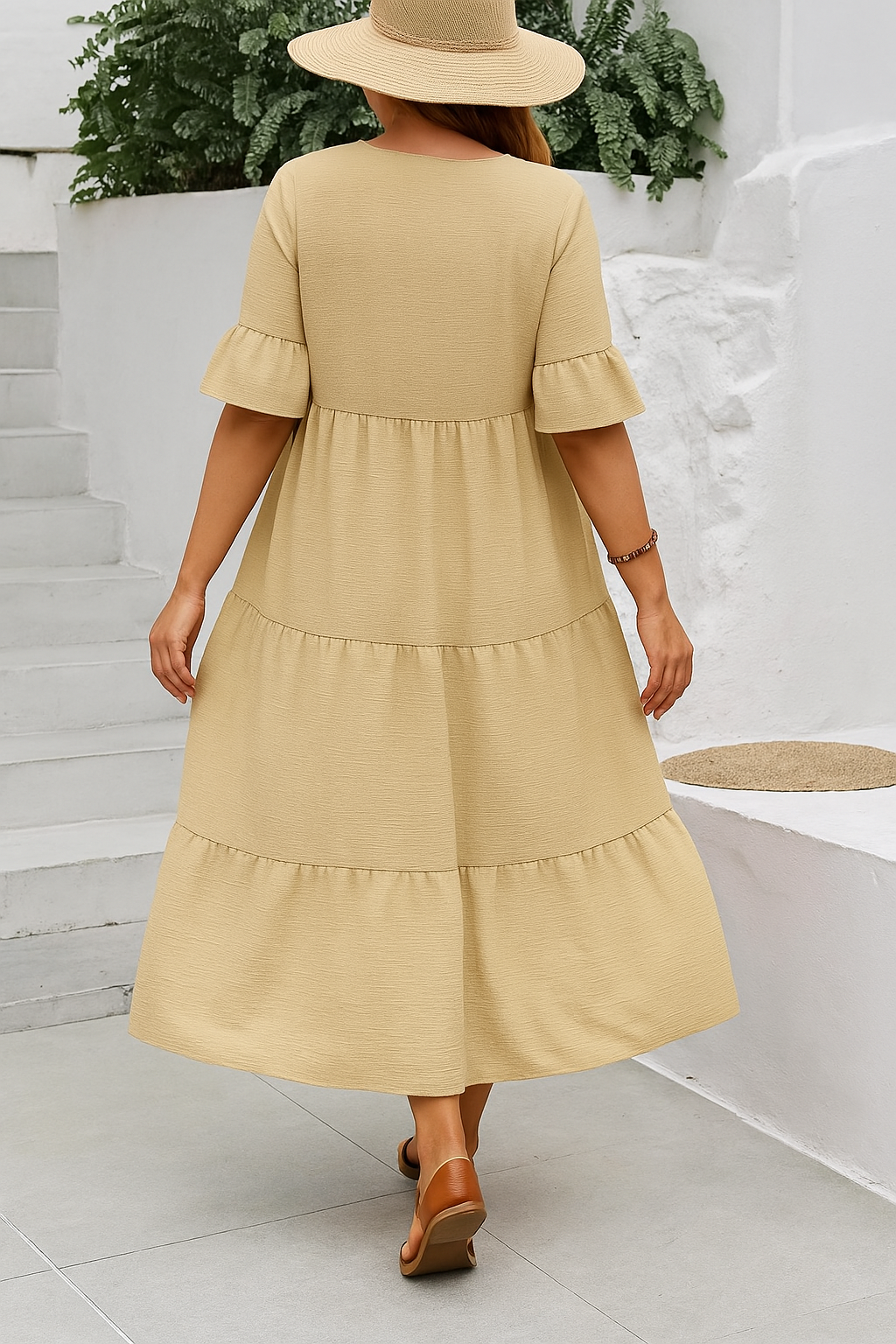 V-neck Tummy Covering Dress | VANCOUVER