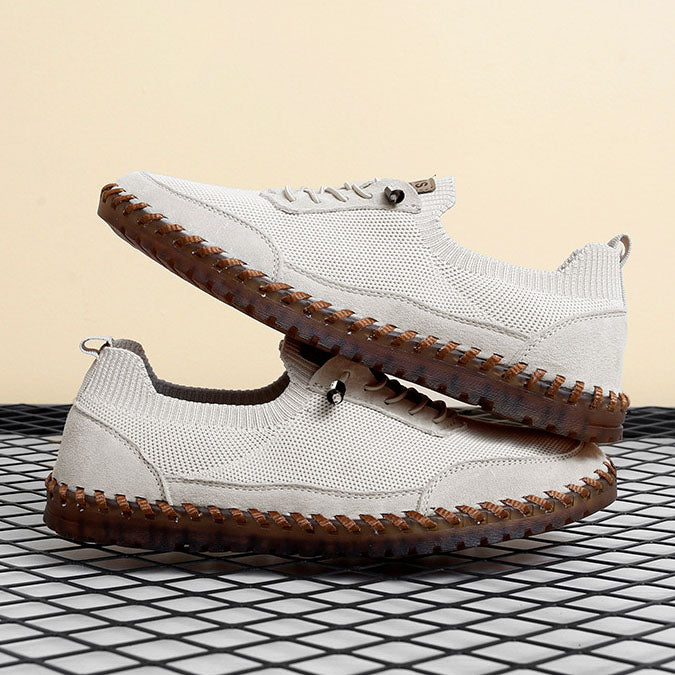 Leonardo Knit-Leather Hybrid Sneakers