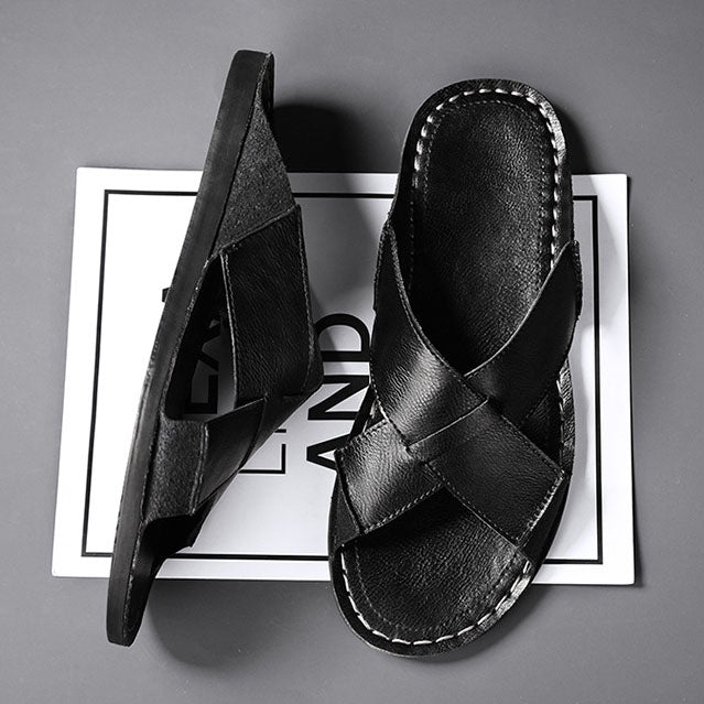 Aldo Leather Slide Sandals