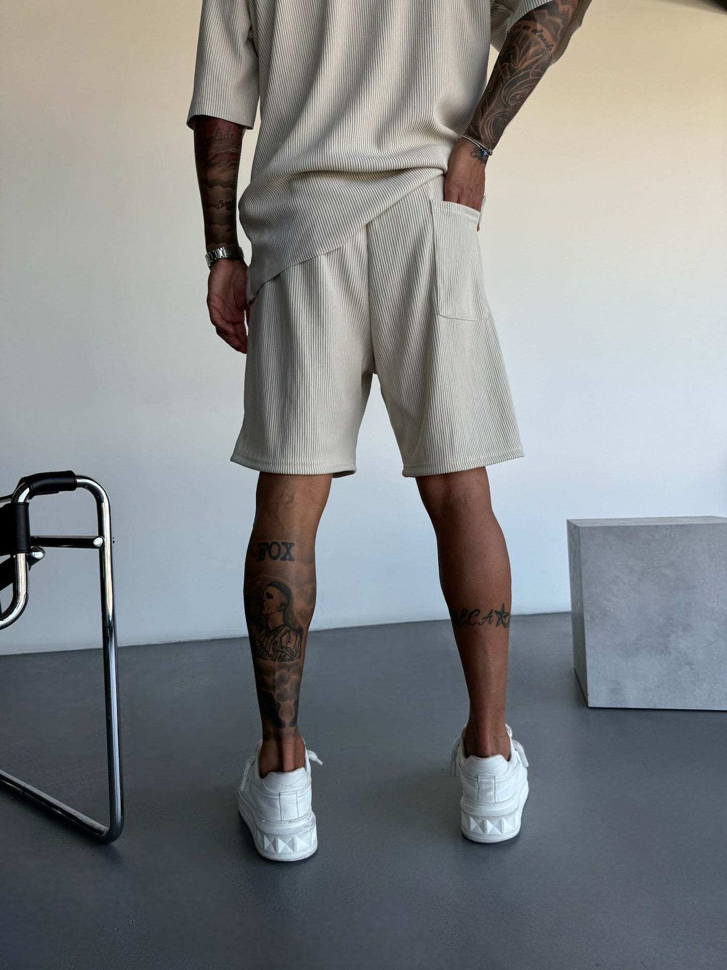 Loose Fit Cord Shorts