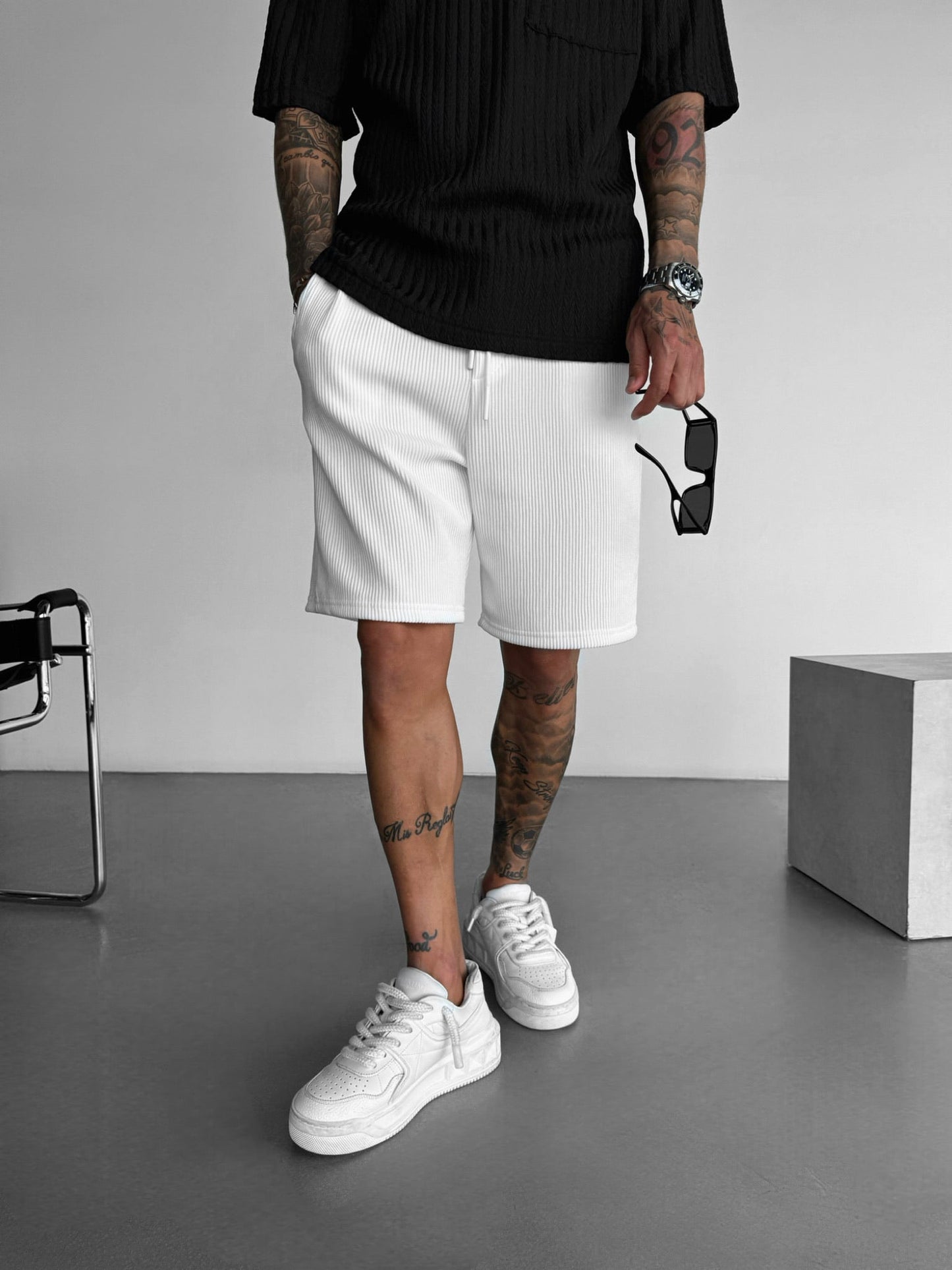 Loose Fit Cord Shorts
