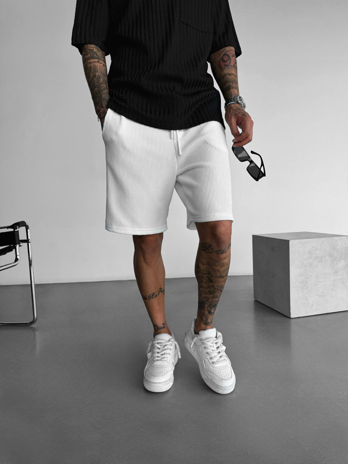 Loose Fit Cord Shorts