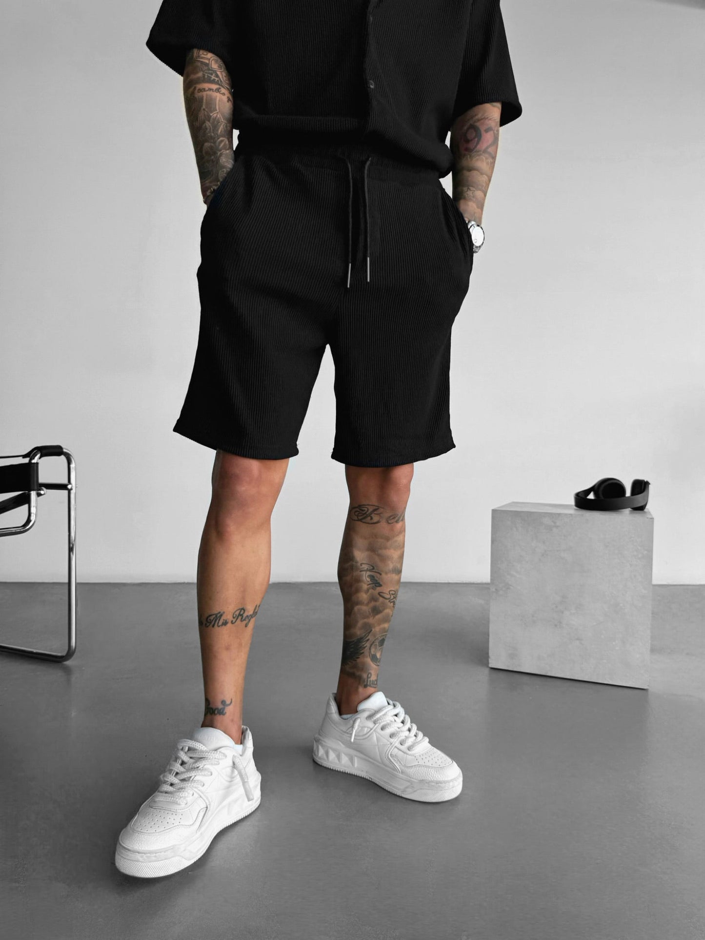 Loose Fit Cord Shorts