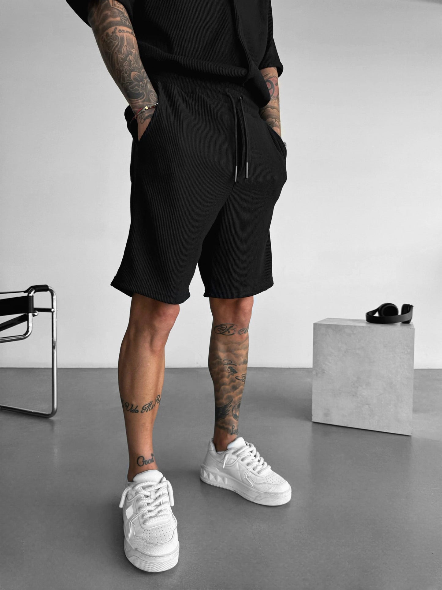 Loose Fit Cord Shorts