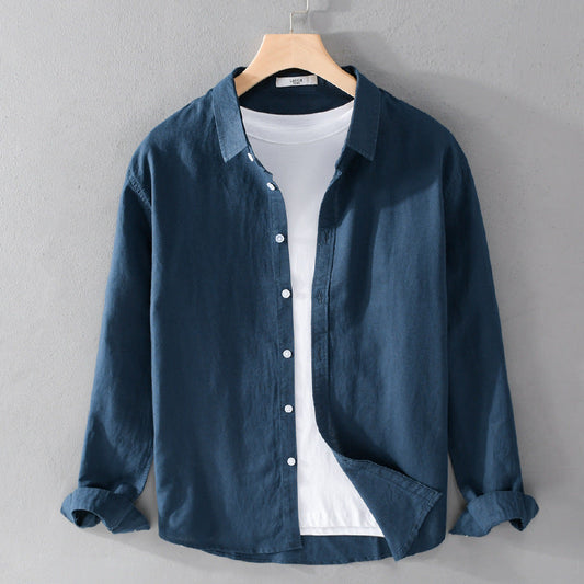 Marco Linen-Cotton Button Shirt