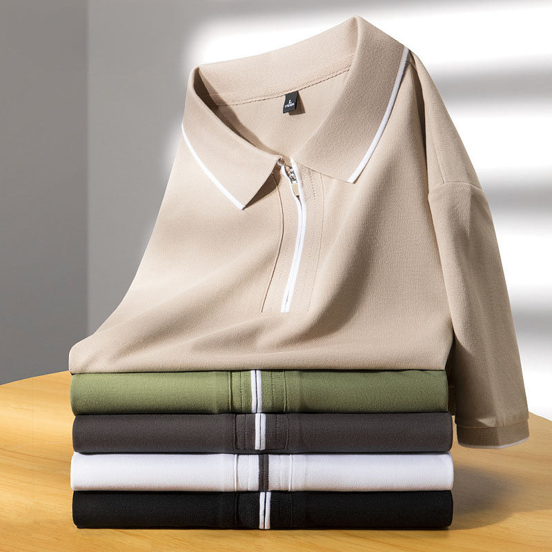 Axton Zip-Front Polo