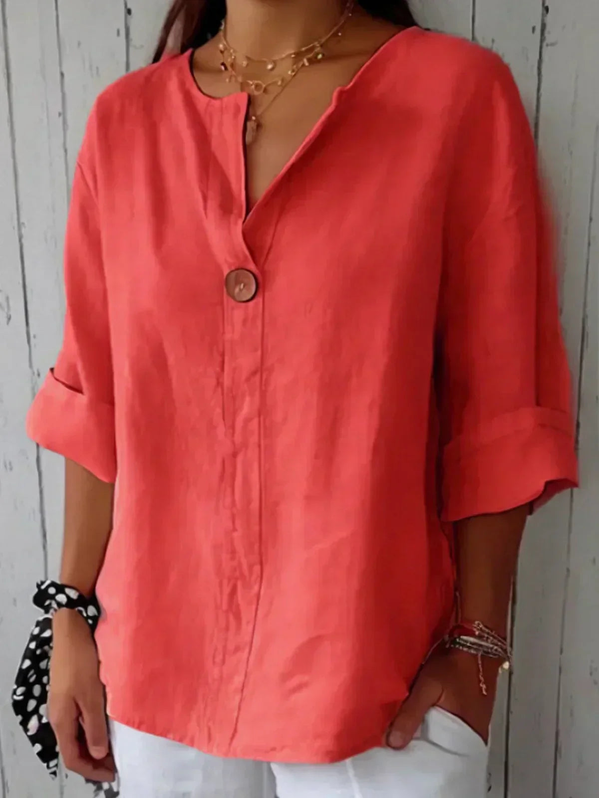 Mira | Casual V-Neck Blouse
