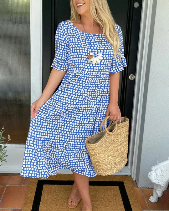 Blythea – Relaxed Tiered Midi Dress