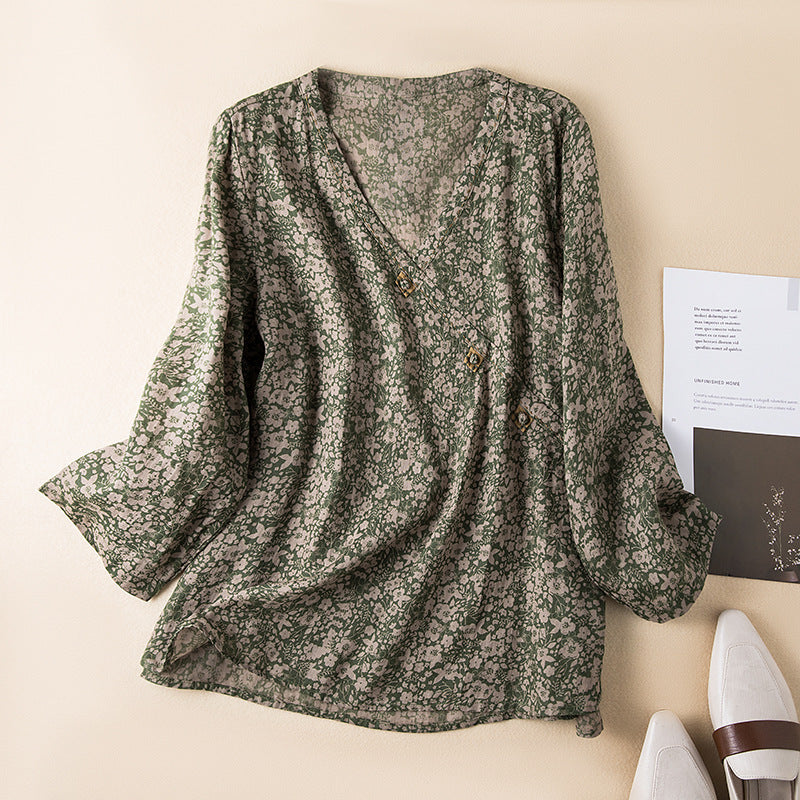 Daisy - Vintage Floral Blouse