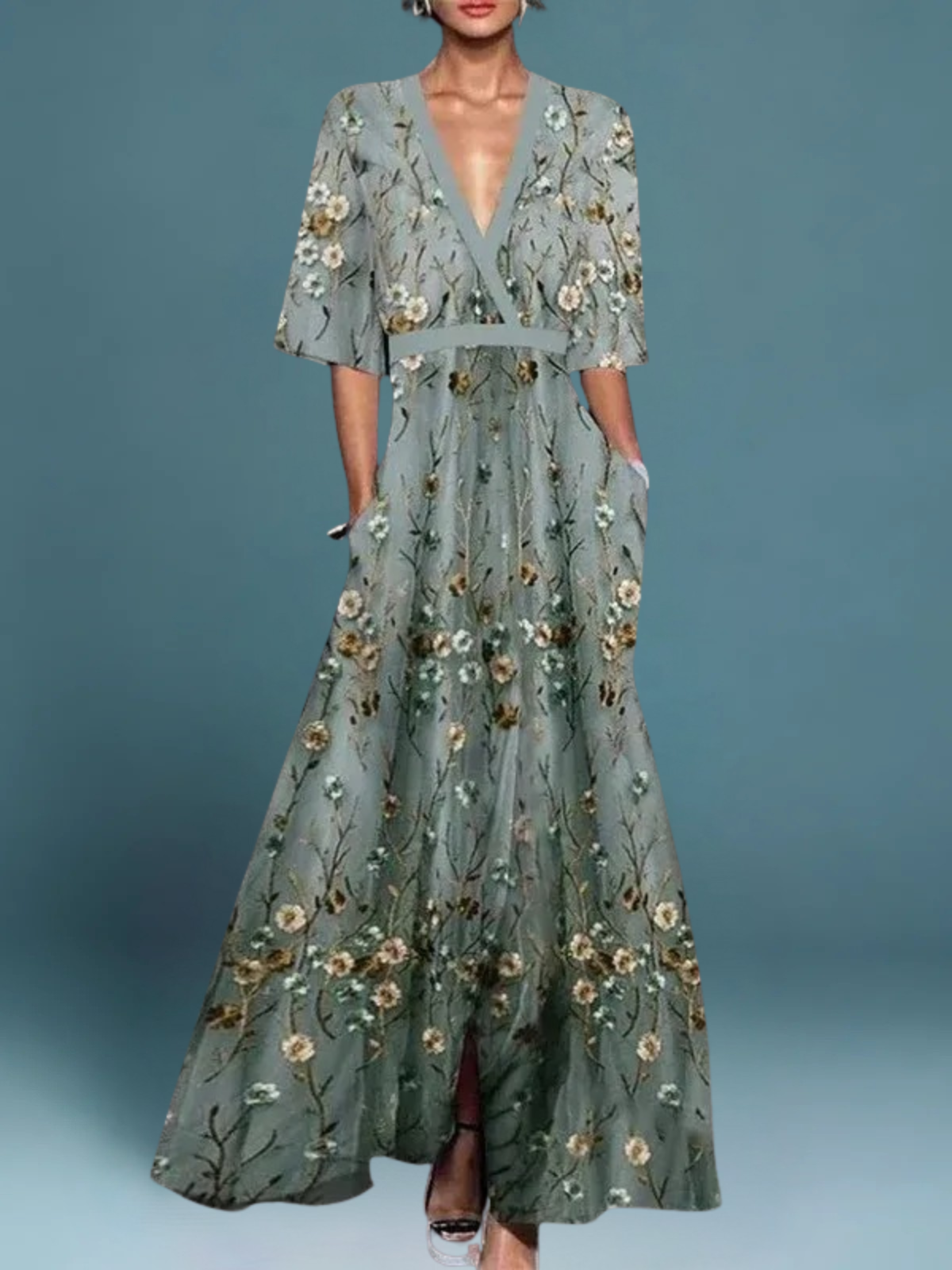 LYANNA | ELEGANT FLORAL MAXI DRESS