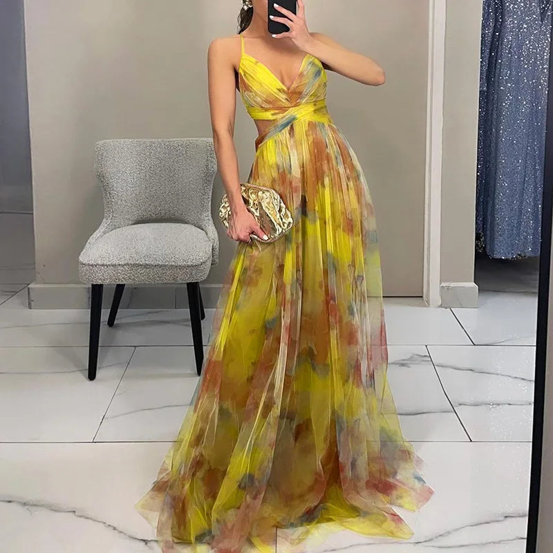 Giselle - Enchanting Maxi Dress with Floral Print