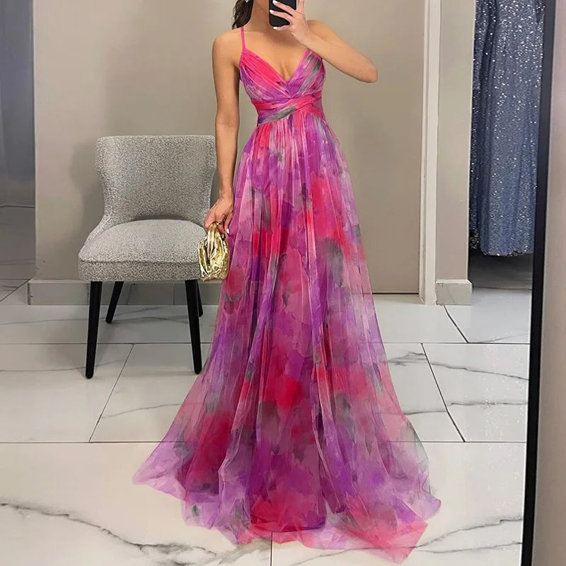 Giselle - Enchanting Maxi Dress with Floral Print
