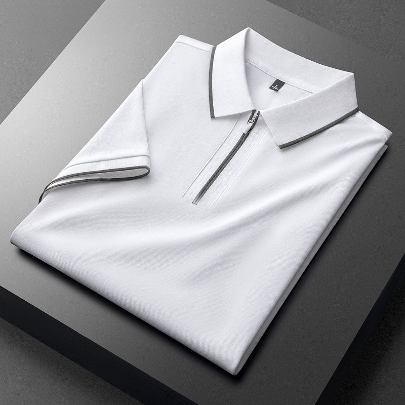 Axton Zip-Front Polo