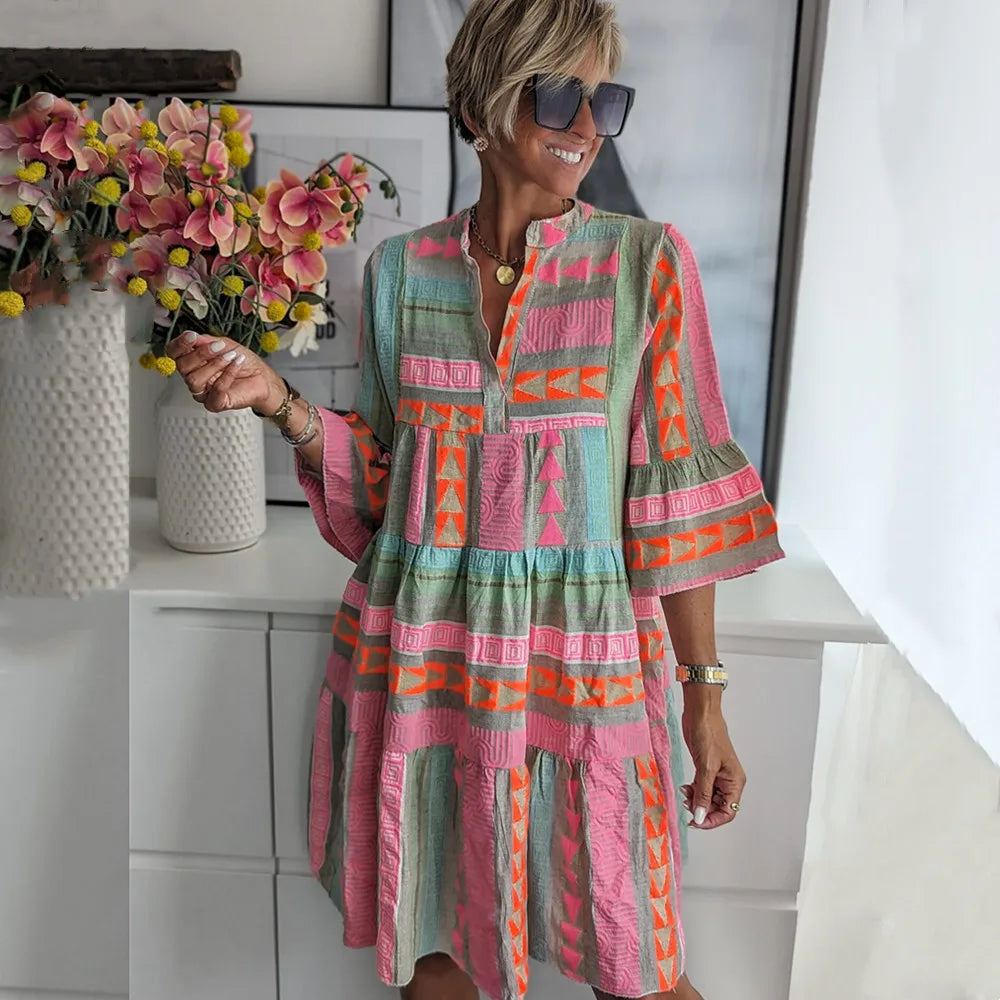 FREYA | BOHO TIERED SWING DRESS