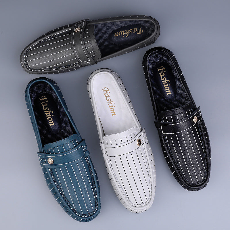 Silvano Stripe Leather Drivers