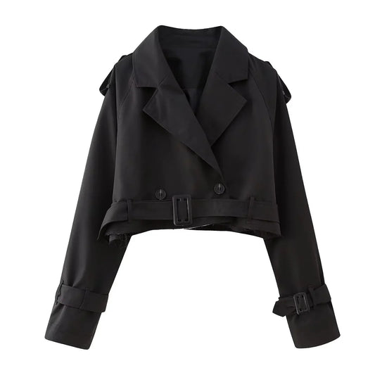 ZEYA™ | Cropped Trench Coat