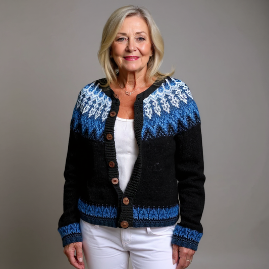 Helen | Vintage Handcrafted Icelandic Cardigan
